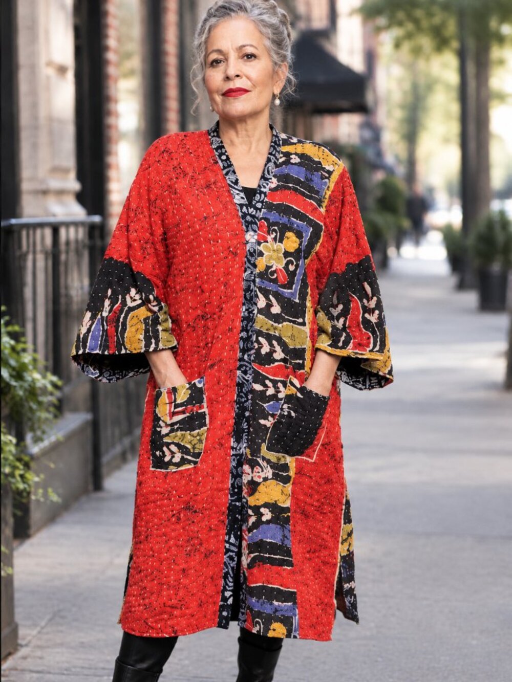 Reversible Kimono Robe - Picture 1 of 9
